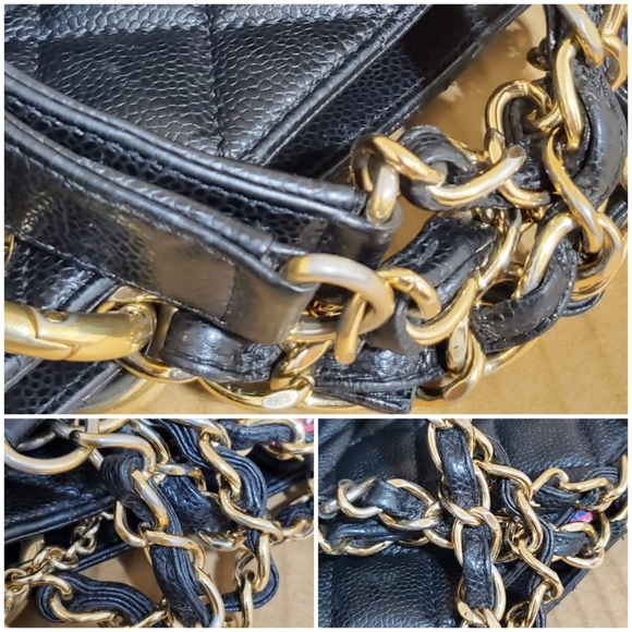 Authentic CHANEL Caviar Quilted XL Grand Shopping Tote GST Black - Picture 9 of 11